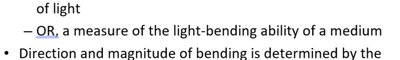 Lenses and the Bending of Light heading