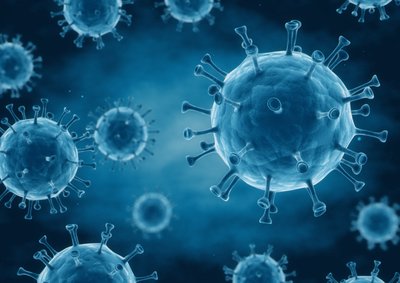 3D illustration of viruses