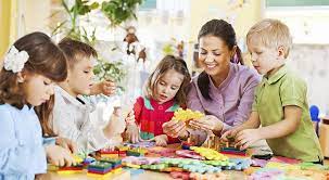 Children playing in childcare setting