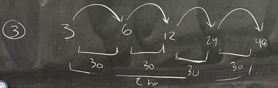 Binary fission calculation example