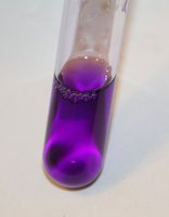 Crystal violet dye in solution
