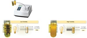 Turbidity measurements as indicators of growth
