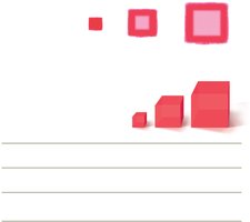 Agar cubes showing surface area to volume ratio