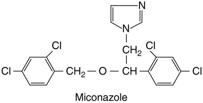 Structure of the antifungal drug Miconazole