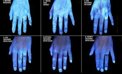 Handwashing effectiveness under UV