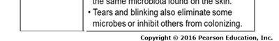 Representative Normal Microbiota by Body Region table (Skin, Eyes)