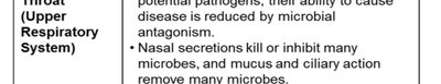 Representative Normal Microbiota by Body Region table (Nose, Mouth)