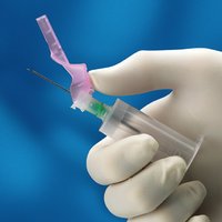 Safety needle holder