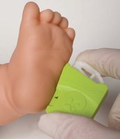 Safety lancet in use