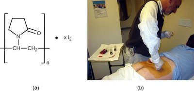 Betadine application as a topical antiseptic