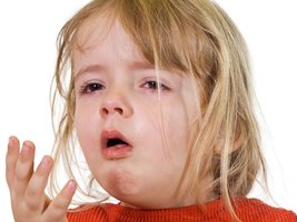 Child with pertussis (whooping cough)