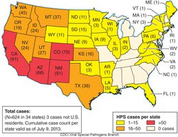 Map of HPS cases in the United States