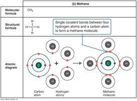Covalent bond formation in methane