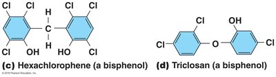 Hexachlorophene and Triclosan Structures