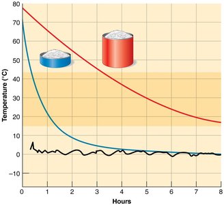 Cooling rate of food and its effect on spoilage