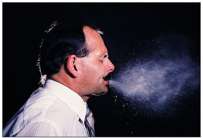 Droplet transmission (sneeze)