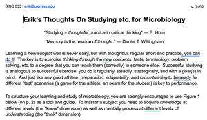 Erik's Thoughts On Studying for Microbiology