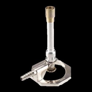 Bunsen burner gas valve and oxygen intake