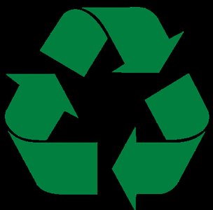 Recycling symbol, representing the role of microbes in recycling chemical elements