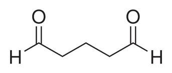 Structure of glutaraldehyde, a common aldehyde disinfectant