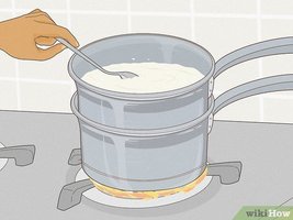 Pasteurization process using double boiler