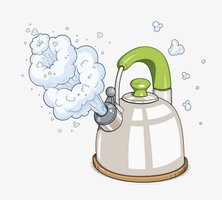 Kettle with steam (moist heat)
