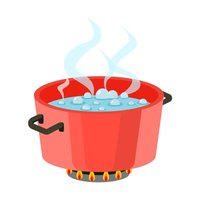 Boiling water (moist heat)