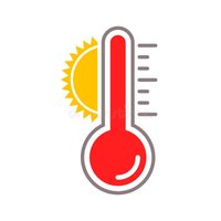 Thermometer indicating high temperature