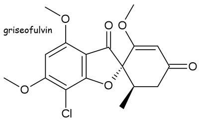 Chemical structure of griseofulvin