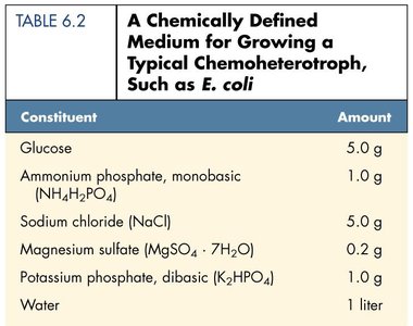 Chemically defined medium for E. coli