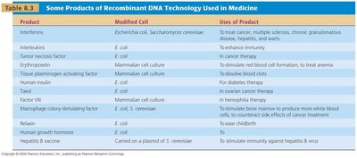 Protein synthesis using recombinant DNA technology