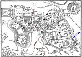 Map of ancient Rome showing Cloaca Maxima