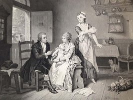 Historical depiction of vaccination
