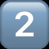 Number 2 emoji