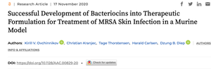 Research article on bacteriocins for MRSA treatment