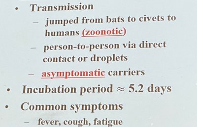 SARS-CoV-2 transmission and symptoms