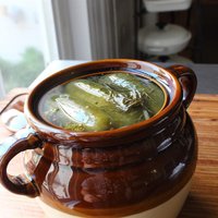 Brined pickles