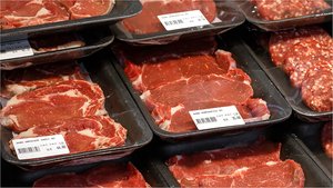 Packaged meat with MAP