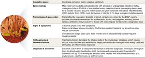 Pertussis disease snapshot table