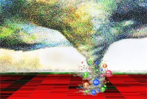 Artistic representation of a cytokine storm
