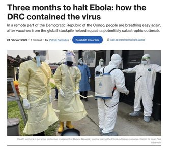 Healthcare workers in PPE during Ebola outbreak