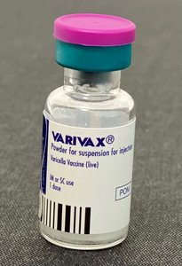 Varivax varicella vaccine vial