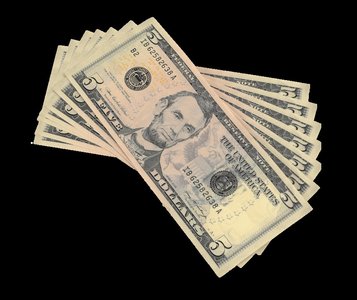 $5 bills representing perfectly elastic demand