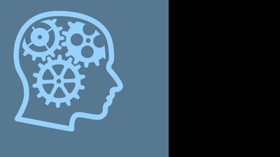 Head with gears representing rational thinking