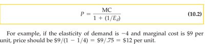 Monopoly pricing formula and example