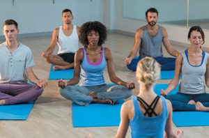 Yoga class illustrating occupational licensing