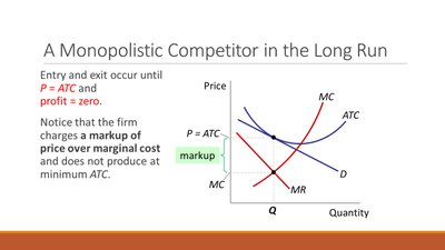 Monopolistic Competitor in the Long Run graph