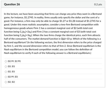 Bertrand competition with discrete pricing