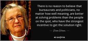 Elinor Ostrom and quote on community solutions