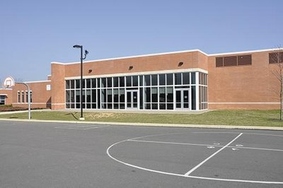 Image of a large school building, illustrating potential diseconomies of scale in education